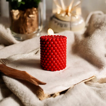 Scented Candle Dotted Cylindrical | Scentyou |www.scentyou.pk