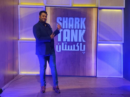Scent You representative on Shark Tank Pakistan stage