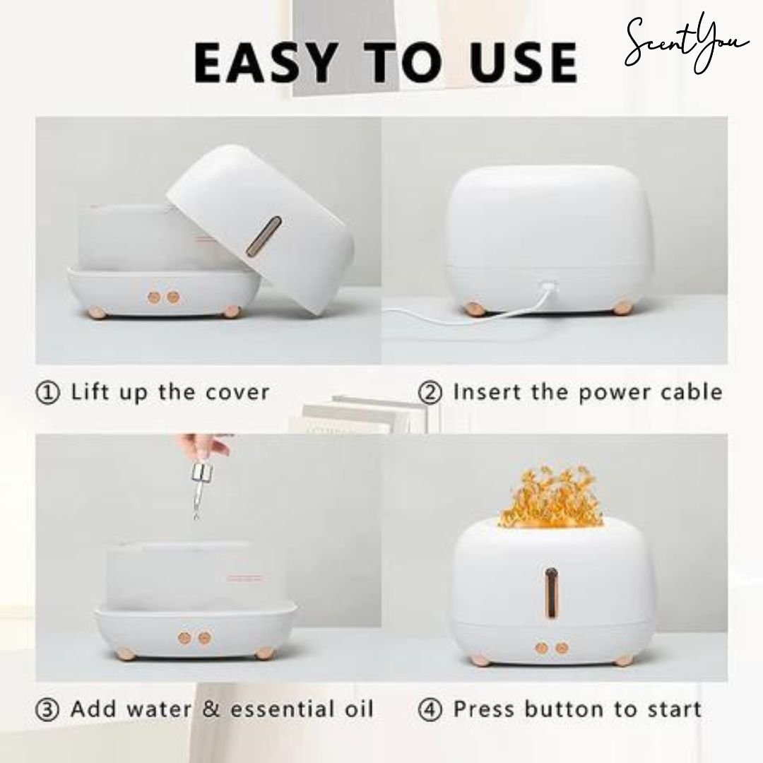 Flame Humidifier/Diffuser - Aromatherapy - ScentYou.pk