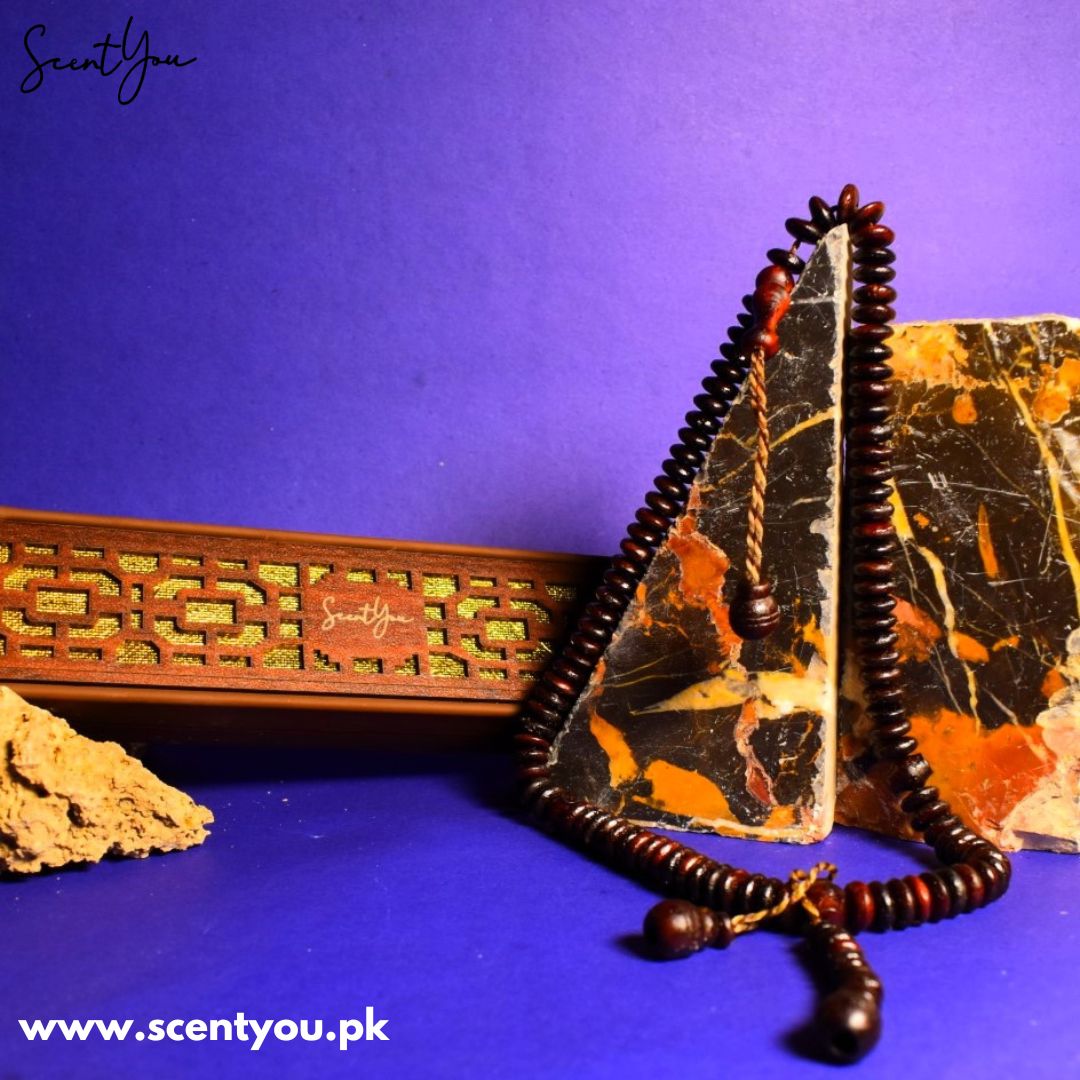 Medium Oud Scented Beads/Tasbeeh - 99 Beads - ScentYou.pk
