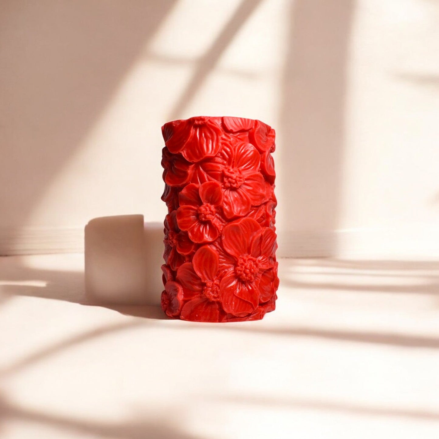 Scented Candle Floral Pattern Tower - ScentYou.pk