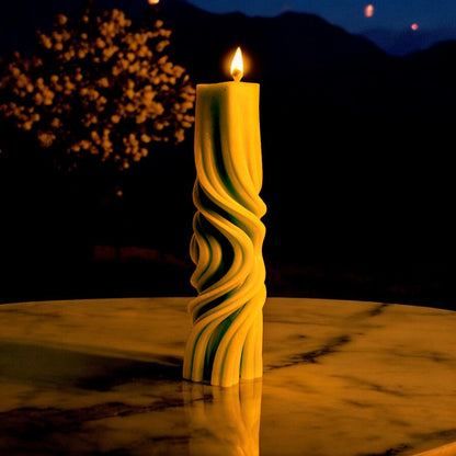 Scented Candle Spiral Pillar A Shaped - ScentYou.pk