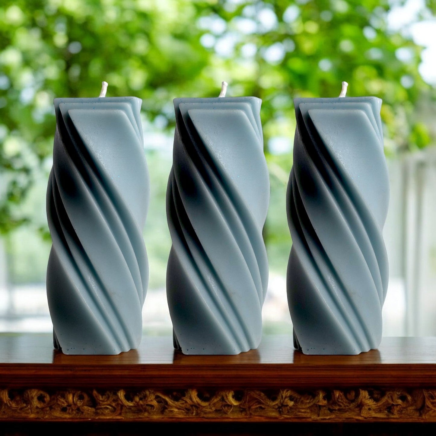 Scented Candle Spiral Pillar B Shaped - ScentYou.pk