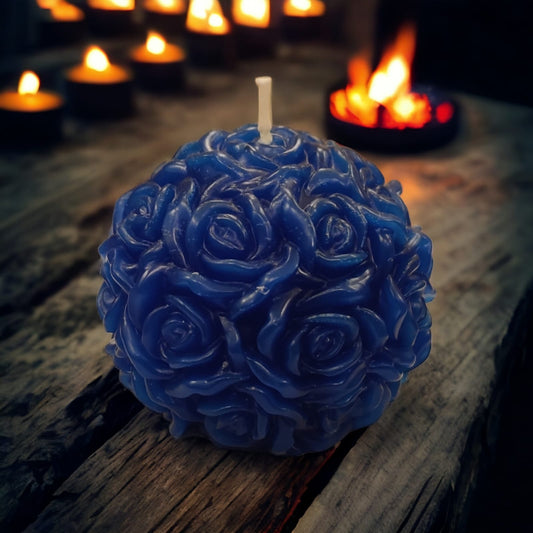 Scented Candle with Floral Print - Round Shape - ScentYou.pk