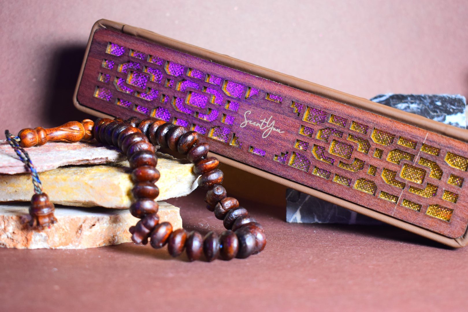 Small Oud Scented Beads/Tasbeeh - 33 Beads - ScentYou.pk