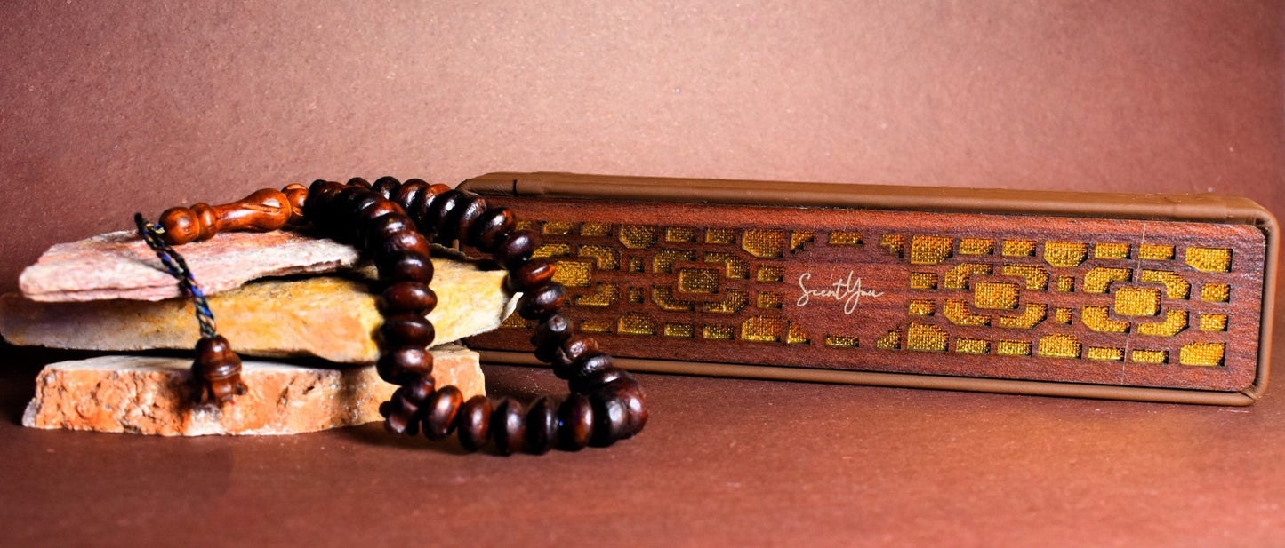 Small Oud Scented Beads/Tasbeeh - 33 Beads - ScentYou.pk