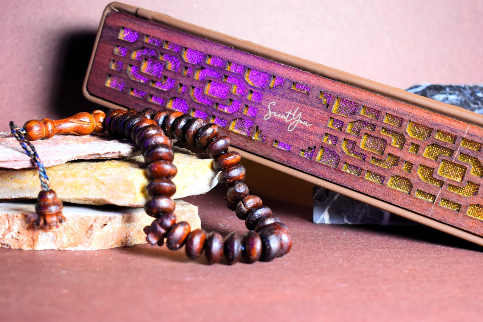 Small Oud Scented Beads/Tasbeeh - 33 Beads - ScentYou.pk