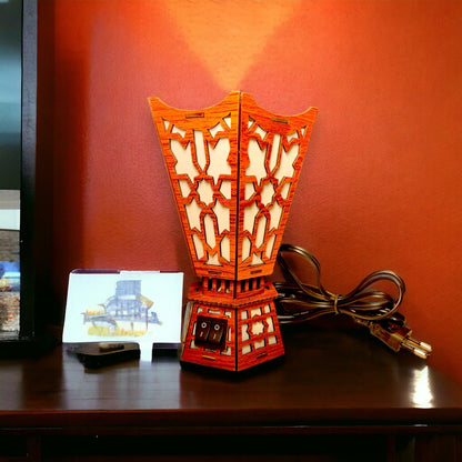 Wooden Bakhoor/Incense Burner Electric with Night Lamp High End Electric Coil - AromaTherapy - ScentYou.pk